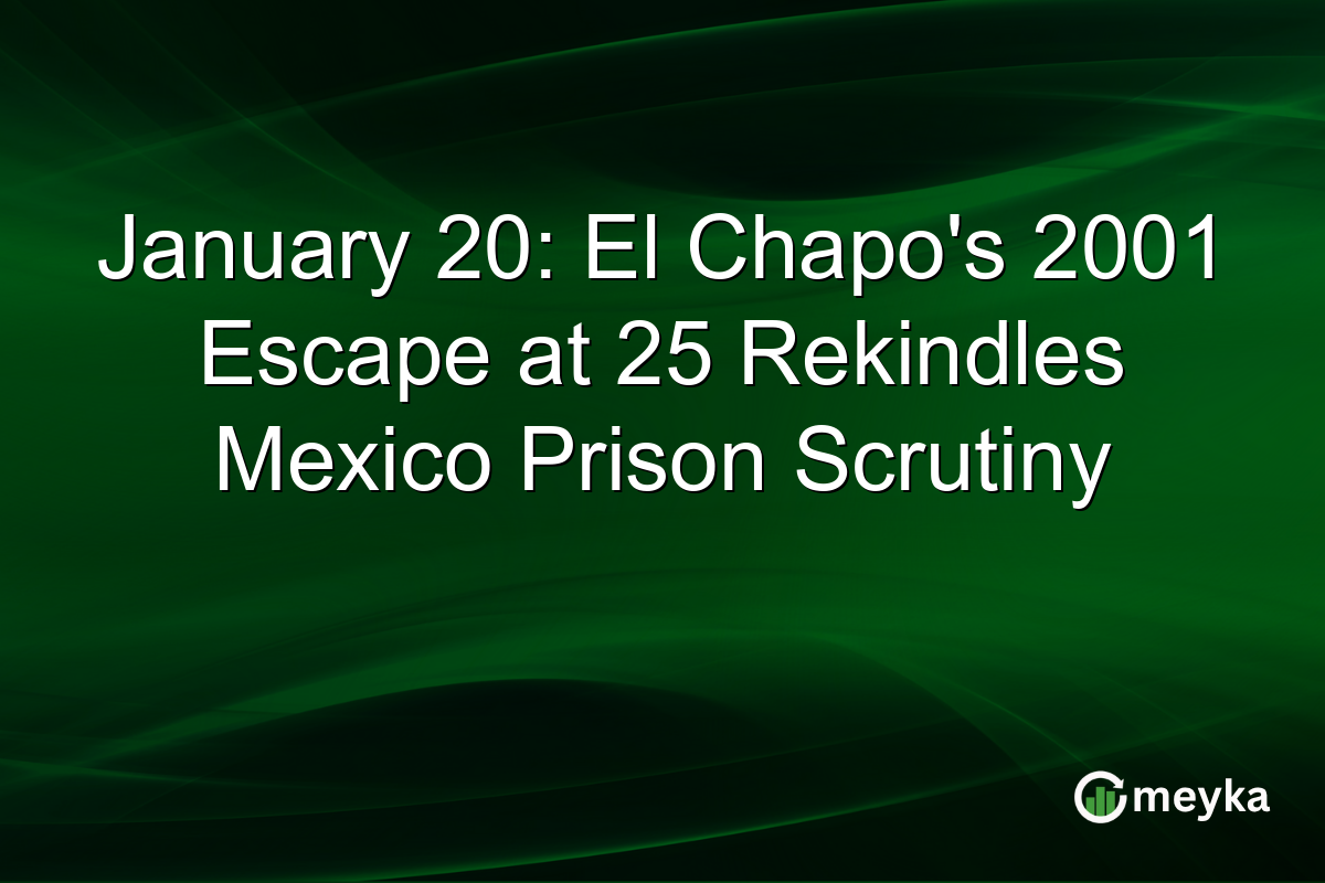 January 20: El Chapo's 2001 Escape at 25 Rekindles Mexico Prison Scrutiny