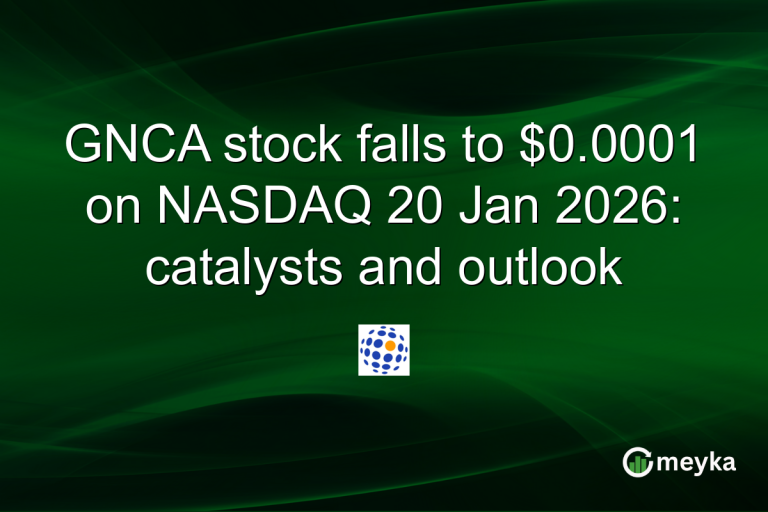 GNCA stock falls to $0.0001 on NASDAQ 20 Jan 2026: catalysts and outlook