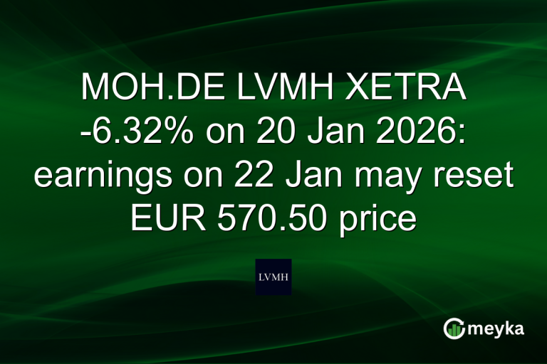 MOH.DE LVMH XETRA -6.32% on 20 Jan 2026: earnings on 22 Jan may reset EUR 570.50 price