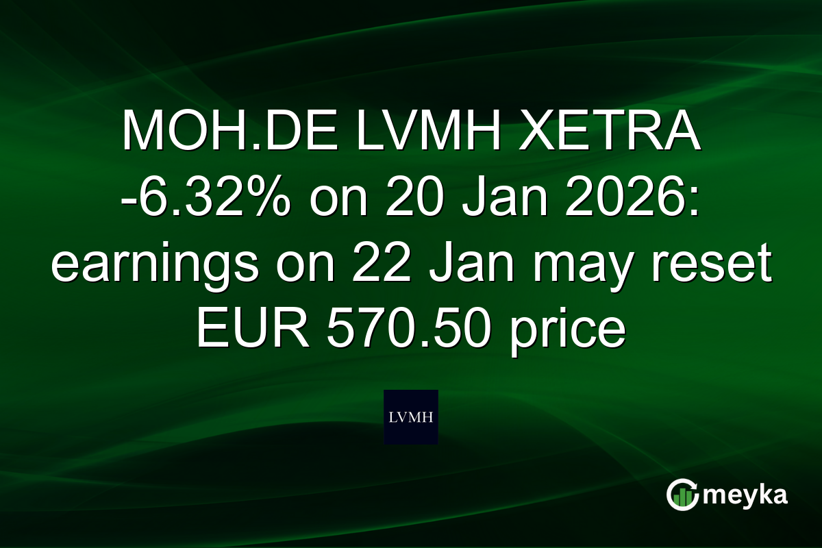 MOH.DE LVMH XETRA -6.32% on 20 Jan 2026: earnings on 22 Jan may reset EUR 570.50 price