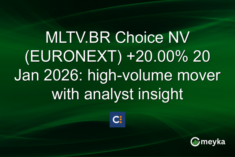 MLTV.BR Choice NV (EURONEXT) +20.00% 20 Jan 2026: high-volume mover with analyst insight