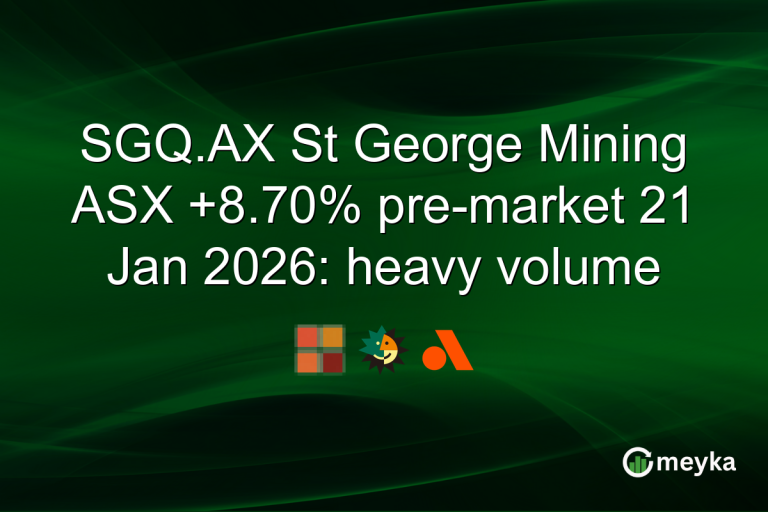 SGQ.AX St George Mining ASX +8.70% pre-market 21 Jan 2026: heavy volume