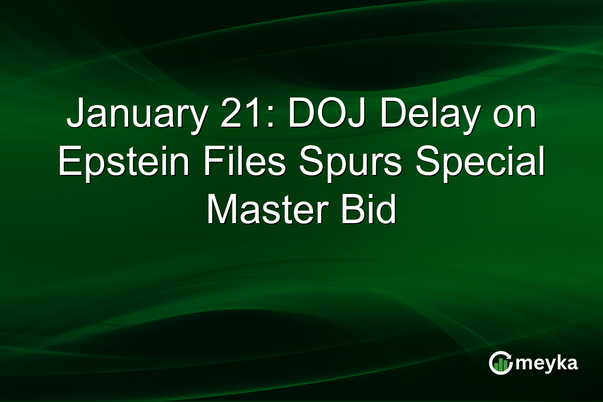 January 21: DOJ Delay on Epstein Files Spurs Special Master Bid