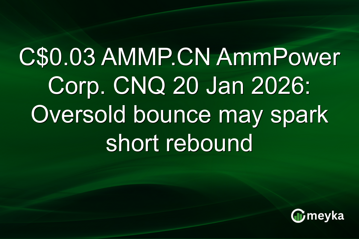 C$0.03 AMMP.CN AmmPower Corp. CNQ 20 Jan 2026: Oversold bounce may spark short rebound