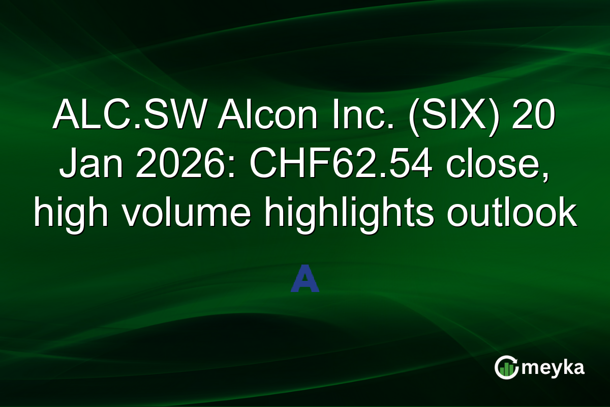 ALC.SW Alcon Inc. (SIX) 20 Jan 2026: CHF62.54 close, high volume highlights outlook