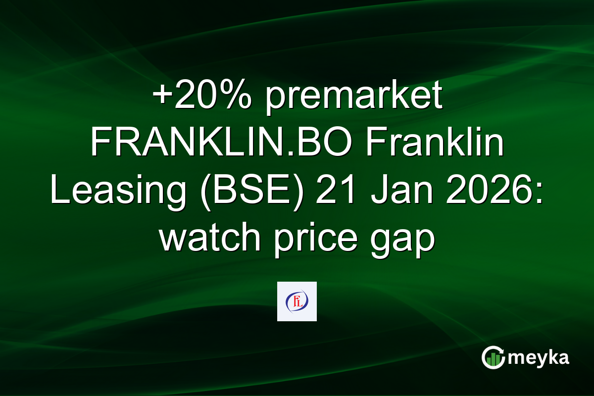 +20% premarket FRANKLIN.BO Franklin Leasing (BSE) 21 Jan 2026: watch price gap