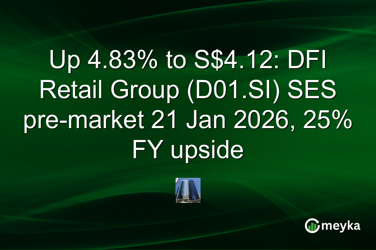 Up 4.83% to S$4.12: DFI Retail Group (D01.SI) SES pre-market 21 Jan 2026, 25% FY upside