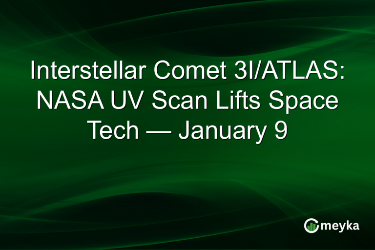 Interstellar Comet 3I/ATLAS: NASA UV Scan Lifts Space Tech — January 9