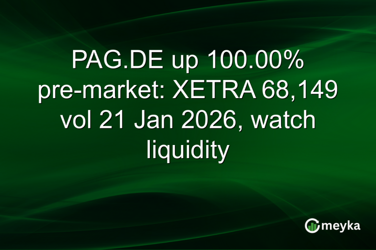 PAG.DE up 100.00% pre-market: XETRA 68,149 vol 21 Jan 2026, watch liquidity
