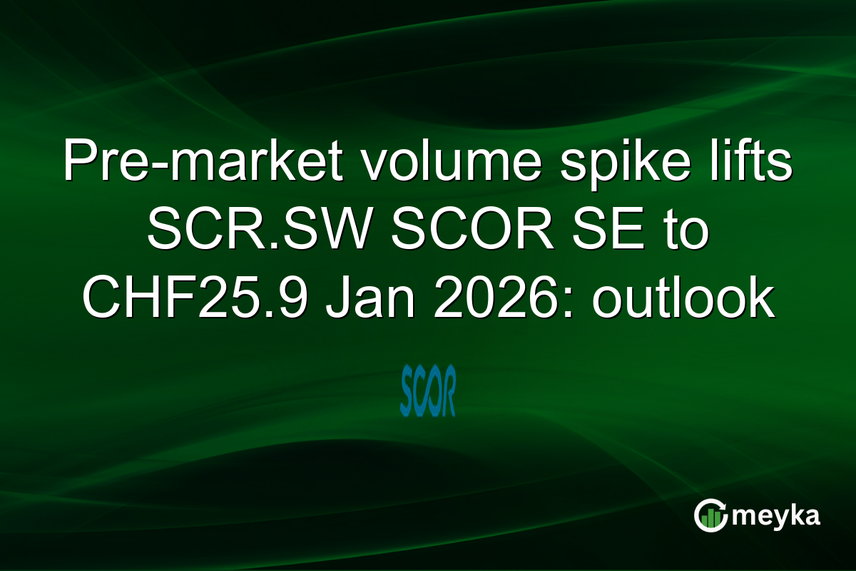 Pre-market volume spike lifts SCR.SW SCOR SE to CHF25.9 Jan 2026: outlook