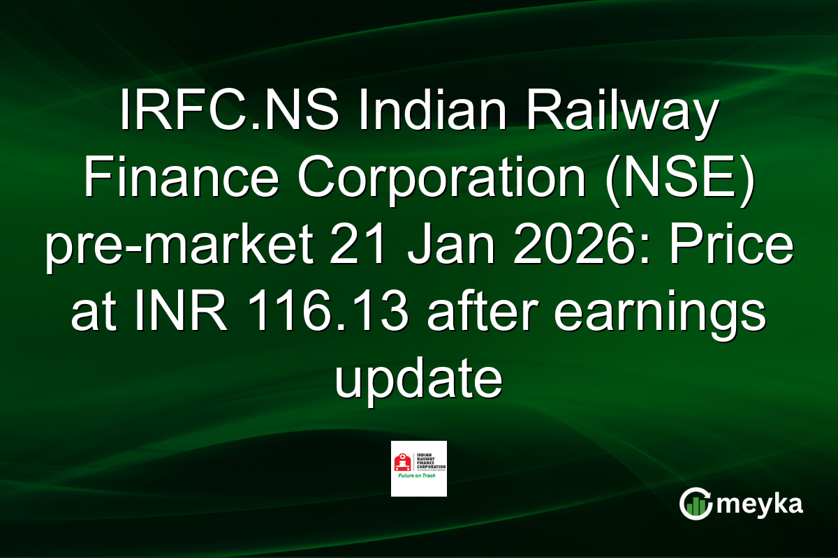 IRFC.NS Indian Railway Finance Corporation (NSE) pre-market 21 Jan 2026: Price at INR 116.13 after earnings update