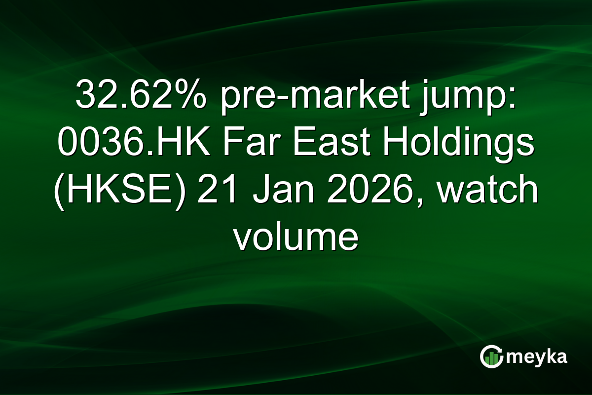 32.62% pre-market jump: 0036.HK Far East Holdings (HKSE) 21 Jan 2026, watch volume