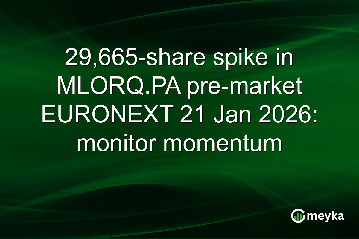 29,665-share spike in MLORQ.PA pre-market EURONEXT 21 Jan 2026: monitor momentum