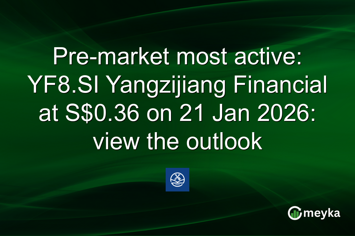 Pre-market most active: YF8.SI Yangzijiang Financial at S$0.36 on 21 Jan 2026: view the outlook