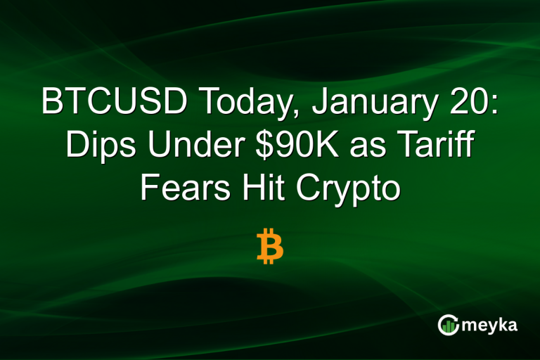 BTCUSD Today, January 20: Dips Under $90K as Tariff Fears Hit Crypto