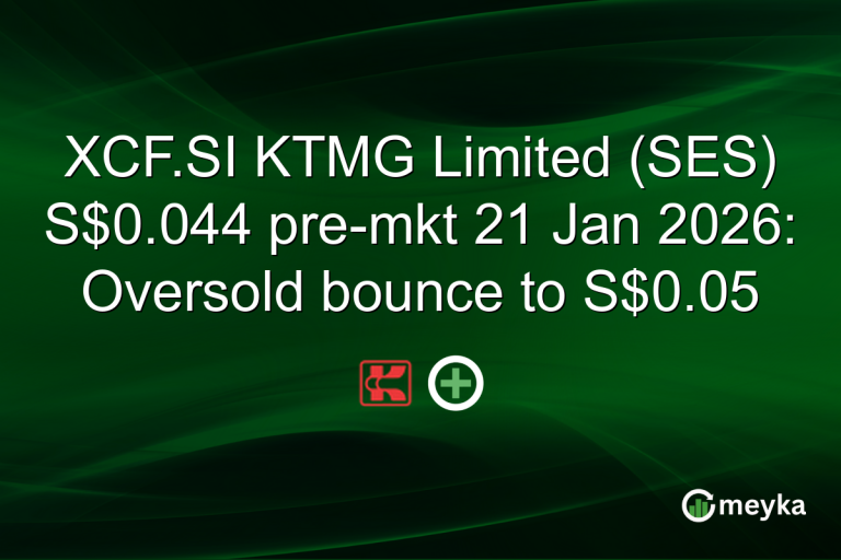 XCF.SI KTMG Limited (SES) S$0.044 pre-mkt 21 Jan 2026: Oversold bounce to S$0.05