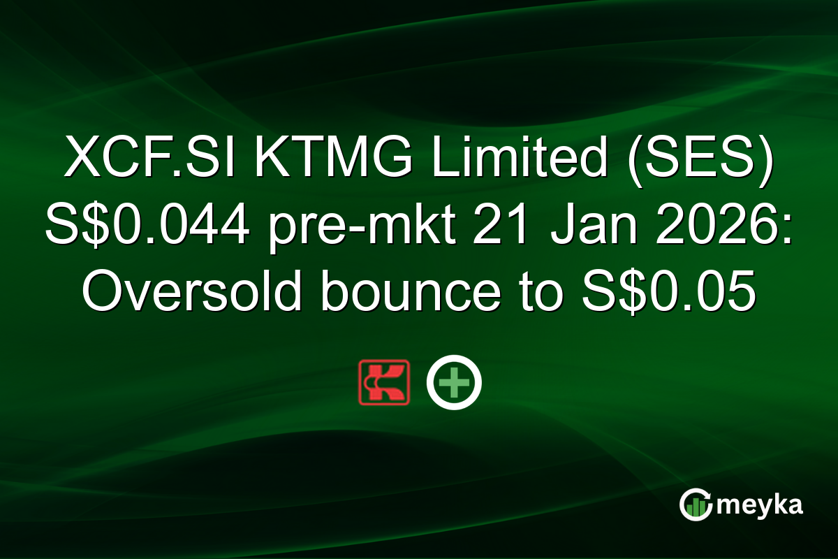 XCF.SI KTMG Limited (SES) S$0.044 pre-mkt 21 Jan 2026: Oversold bounce to S$0.05