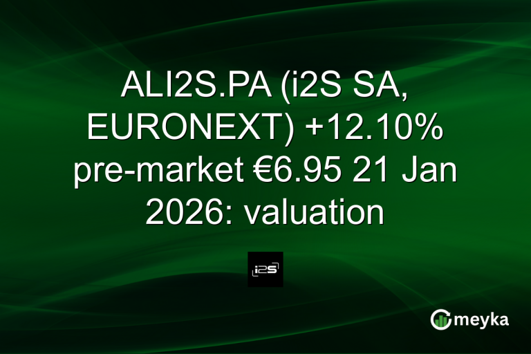 ALI2S.PA (i2S SA, EURONEXT) +12.10% pre-market €6.95 21 Jan 2026: valuation