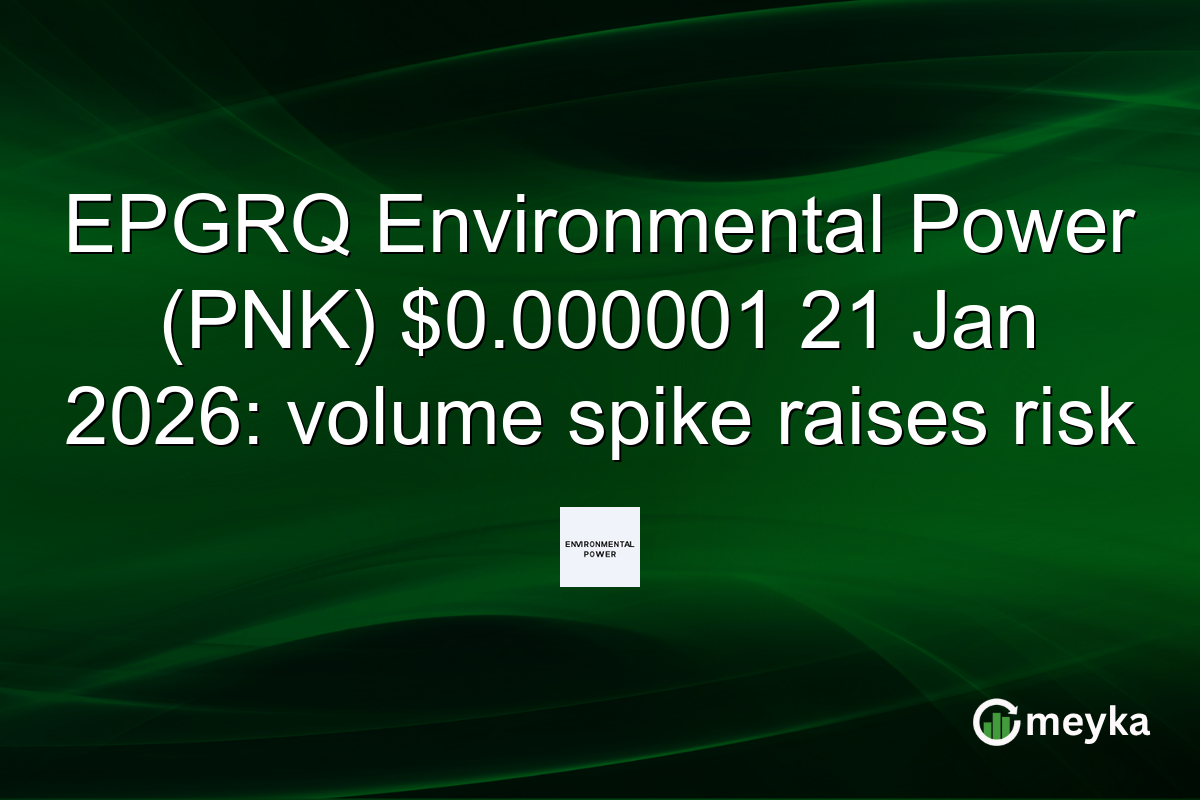 EPGRQ Environmental Power (PNK) $0.000001 21 Jan 2026: volume spike raises risk