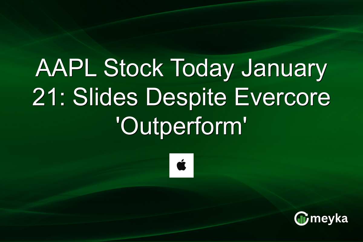AAPL Stock Today January 21: Slides Despite Evercore 'Outperform'