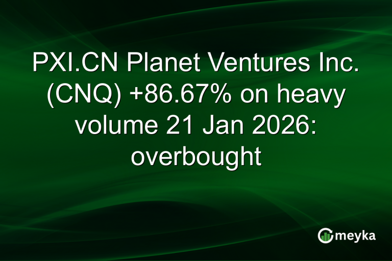 PXI.CN Planet Ventures Inc. (CNQ) +86.67% on heavy volume 21 Jan 2026: overbought