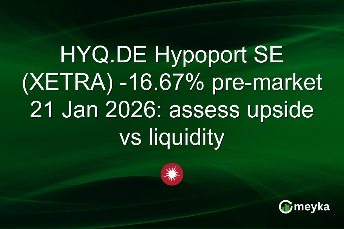 HYQ.DE Hypoport SE (XETRA) -16.67% pre-market 21 Jan 2026: assess upside vs liquidity