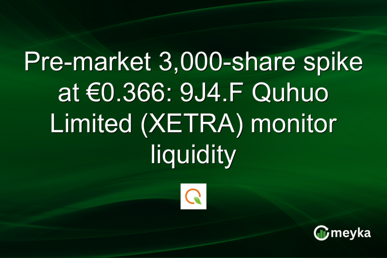 Pre-market 3,000-share spike at €0.366: 9J4.F Quhuo Limited (XETRA) monitor liquidity