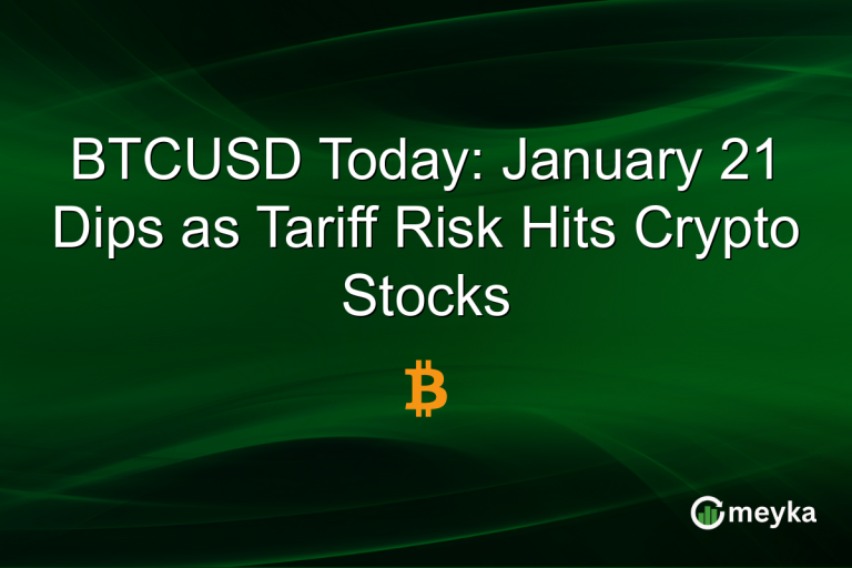BTCUSD Today: January 21 Dips as Tariff Risk Hits Crypto Stocks