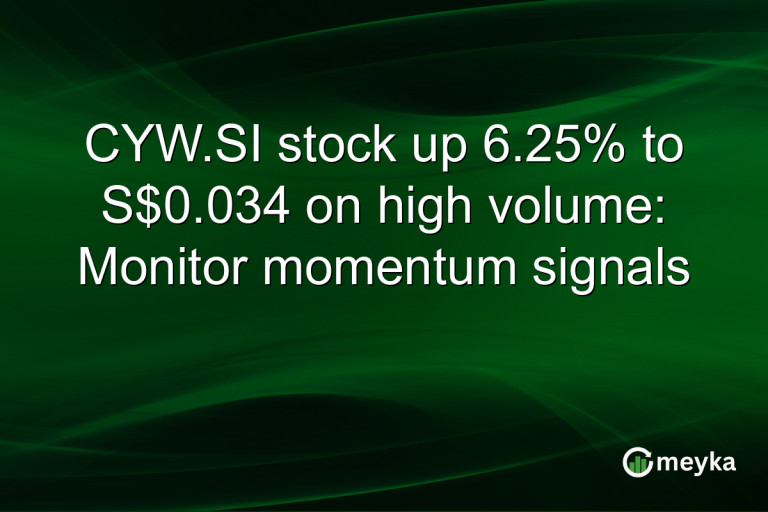 CYW.SI stock up 6.25% to S$0.034 on high volume: Monitor momentum signals
