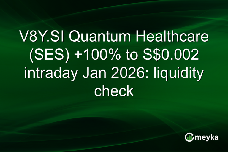 V8Y.SI Quantum Healthcare (SES) +100% to S$0.002 intraday Jan 2026: liquidity check