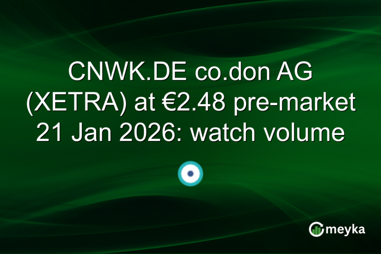 CNWK.DE co.don AG (XETRA) at €2.48 pre-market 21 Jan 2026: watch volume