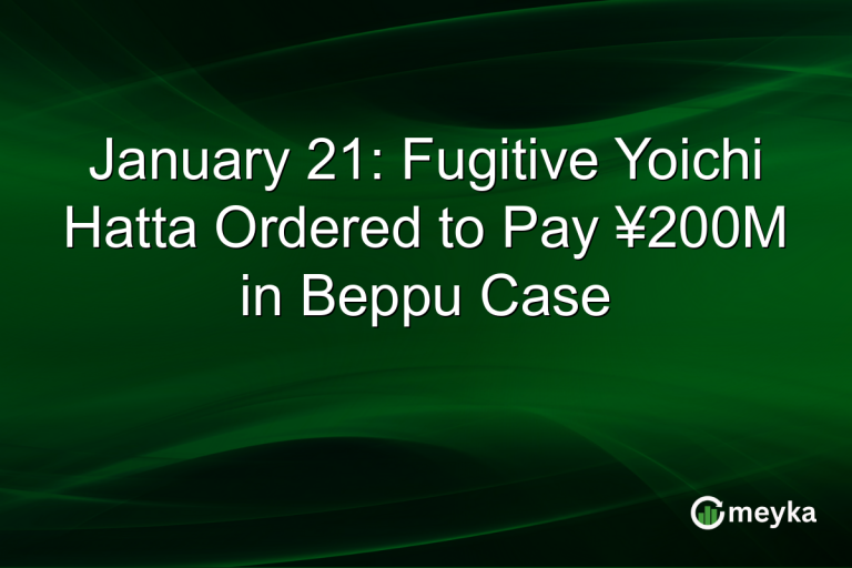 January 21: Fugitive Yoichi Hatta Ordered to Pay ¥200M in Beppu Case