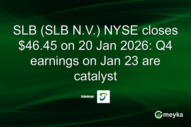 SLB (SLB N.V.) NYSE closes $46.45 on 20 Jan 2026: Q4 earnings on Jan 23 are catalyst