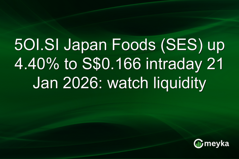 5OI.SI Japan Foods (SES) up 4.40% to S$0.166 intraday 21 Jan 2026: watch liquidity