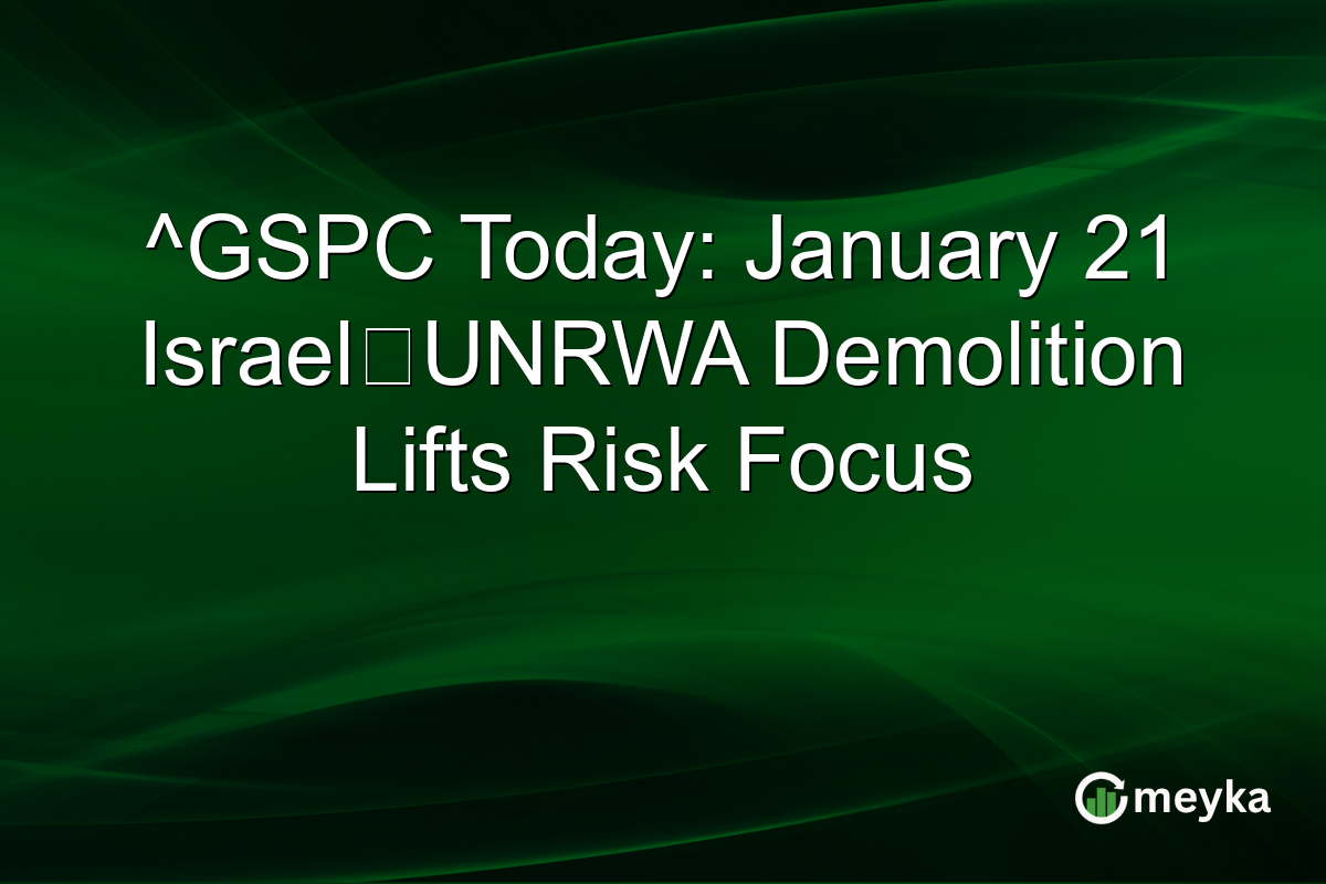 ^GSPC Today: January 21 Israel‑UNRWA Demolition Lifts Risk Focus