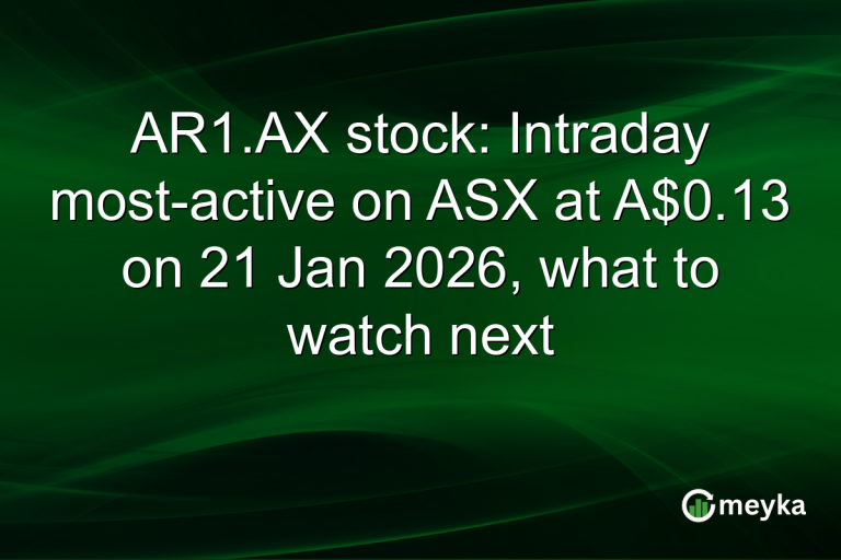 AR1.AX stock: Intraday most-active on ASX at A$0.13 on 21 Jan 2026, what to watch next