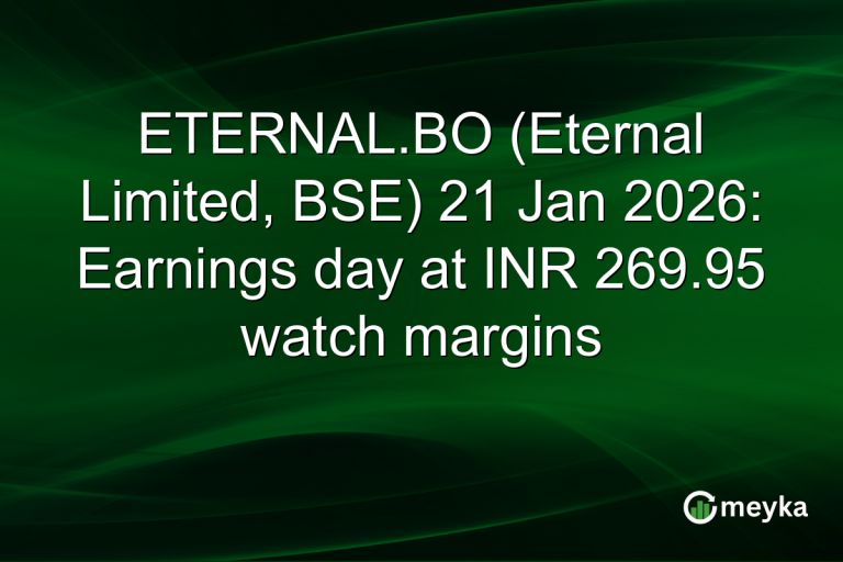 ETERNAL.BO (Eternal Limited, BSE) 21 Jan 2026: Earnings day at INR 269.95 watch margins