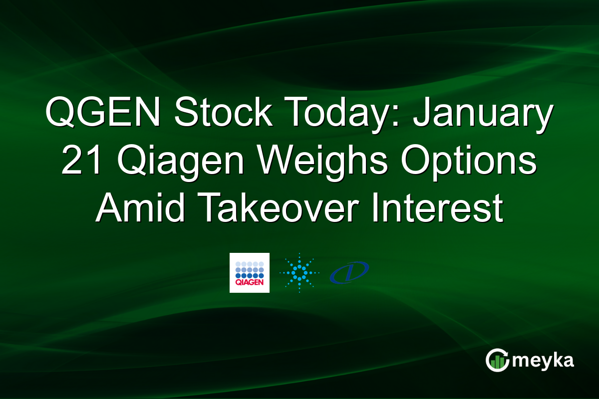 QGEN Stock Today: January 21 Qiagen Weighs Options Amid Takeover Interest
