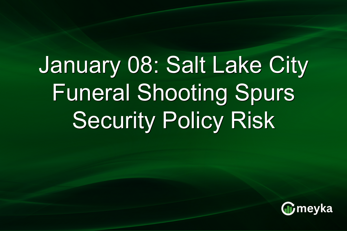 January 08: Salt Lake City Funeral Shooting Spurs Security Policy Risk