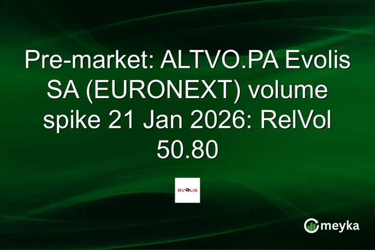Pre-market: ALTVO.PA Evolis SA (EURONEXT) volume spike 21 Jan 2026: RelVol 50.80