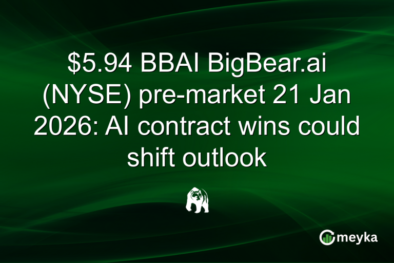 $5.94 BBAI BigBear.ai (NYSE) pre-market 21 Jan 2026: AI contract wins could shift outlook