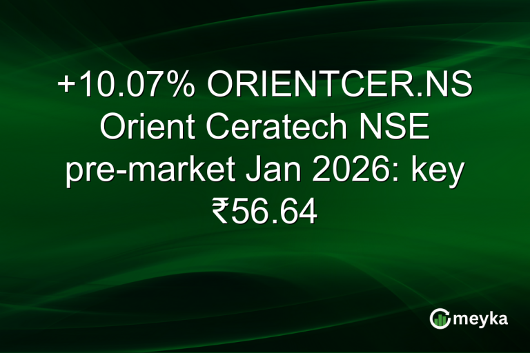 +10.07% ORIENTCER.NS Orient Ceratech NSE pre-market Jan 2026: key ₹56.64