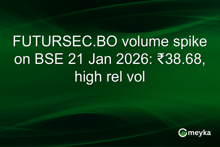 FUTURSEC.BO volume spike on BSE 21 Jan 2026: ₹38.68, high rel vol