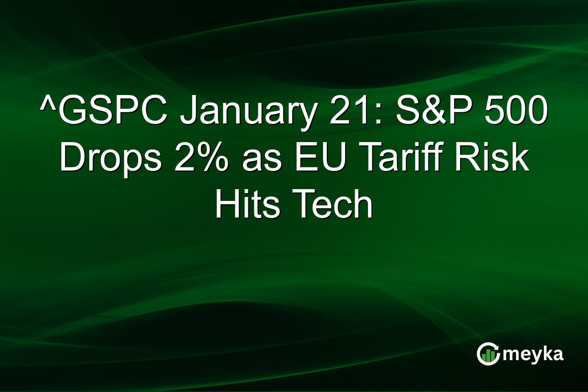 ^GSPC January 21: S&P 500 Drops 2% as EU Tariff Risk Hits Tech