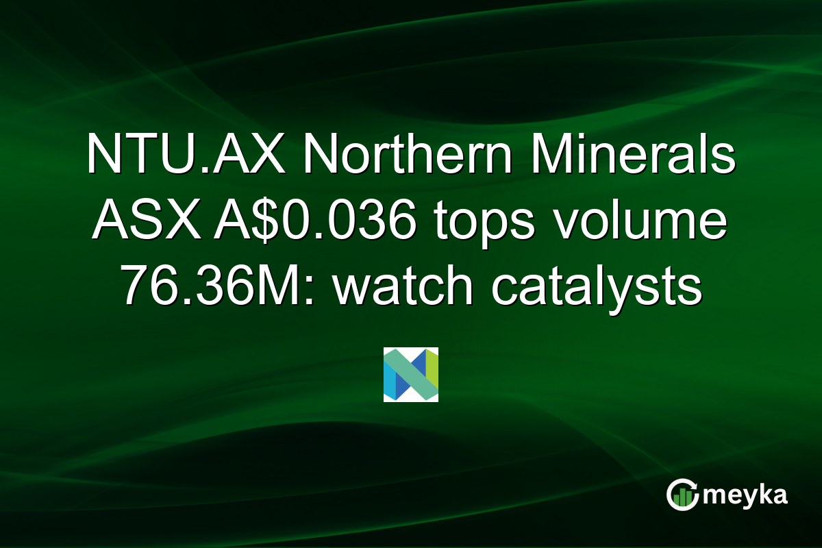 NTU.AX Northern Minerals ASX A$0.036 tops volume 76.36M: watch catalysts
