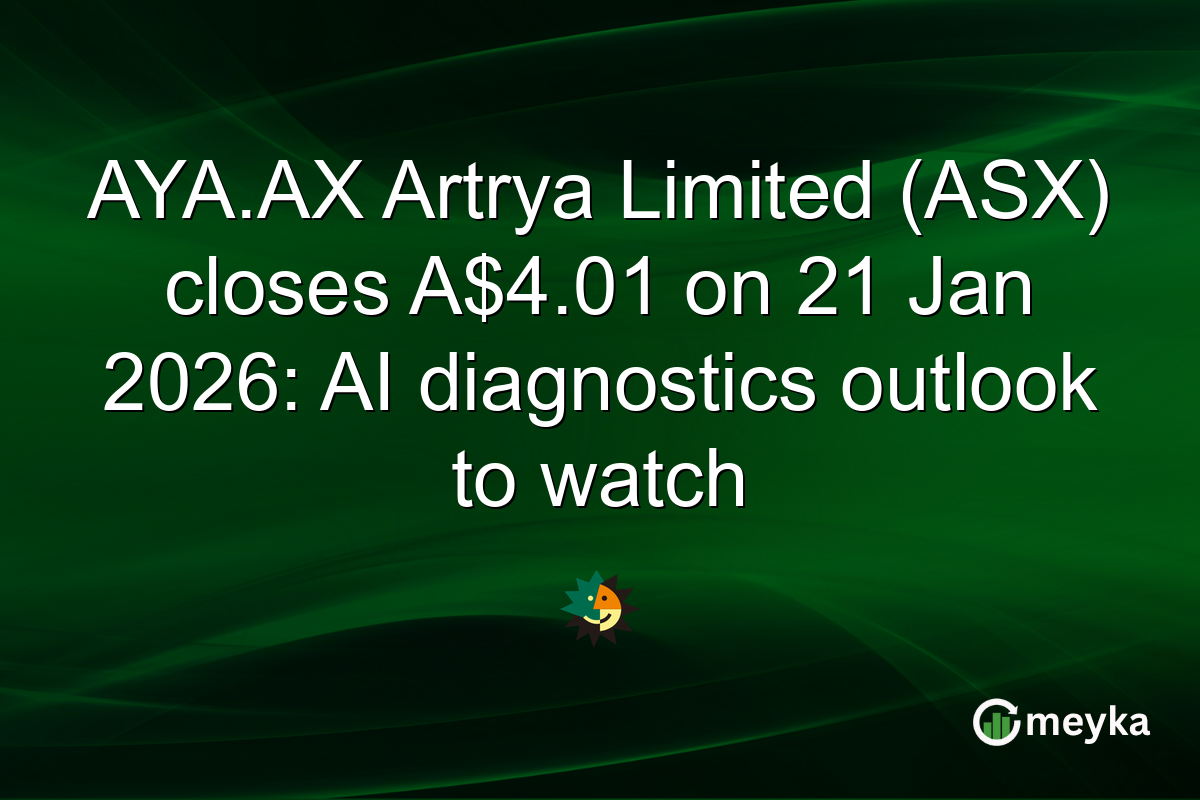 AYA.AX Artrya Limited (ASX) closes A$4.01 on 21 Jan 2026: AI diagnostics outlook to watch