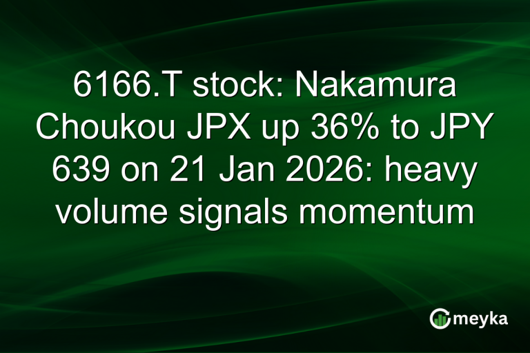 6166.T stock: Nakamura Choukou JPX up 36% to JPY 639 on 21 Jan 2026: heavy volume signals momentum