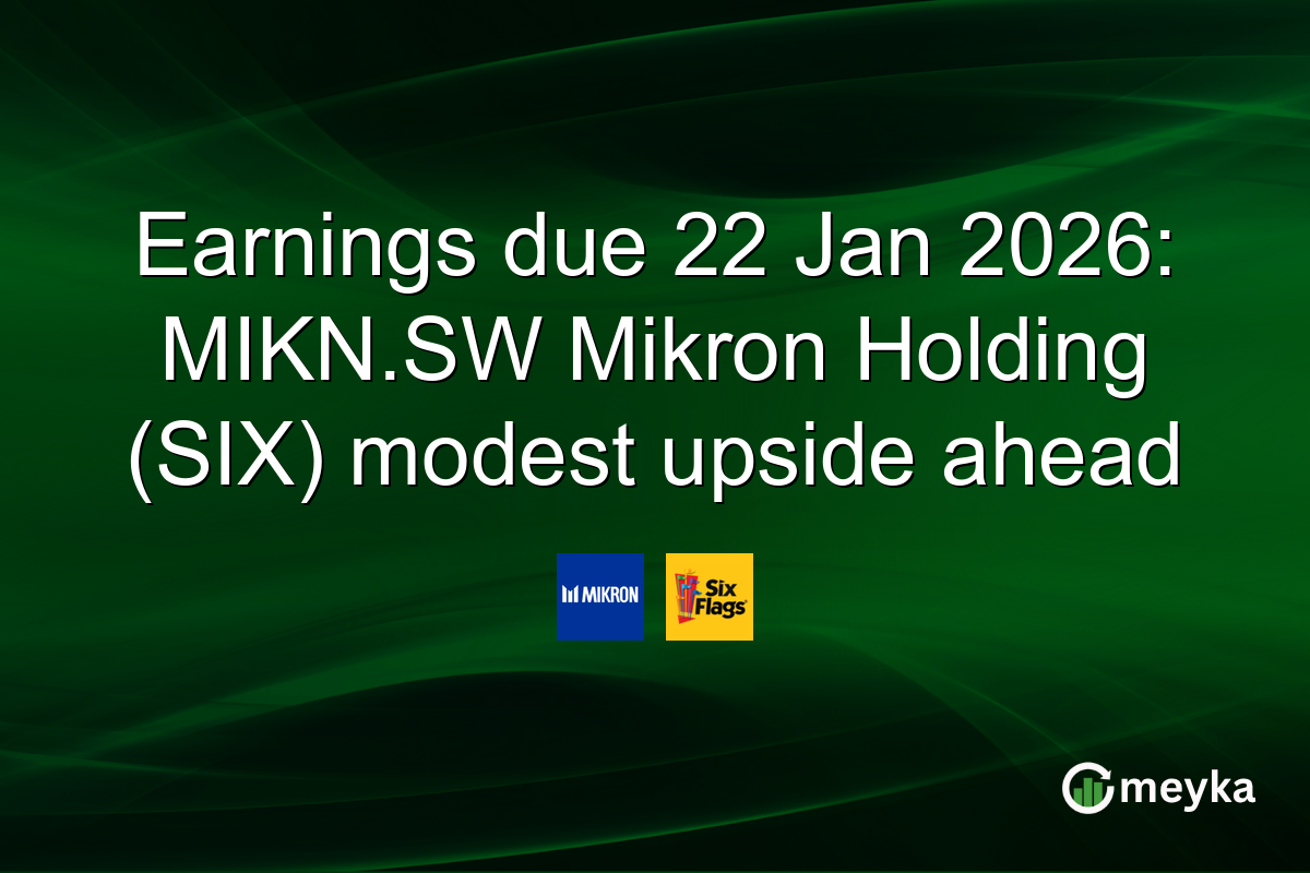 Earnings due 22 Jan 2026: MIKN.SW Mikron Holding (SIX) modest upside ahead