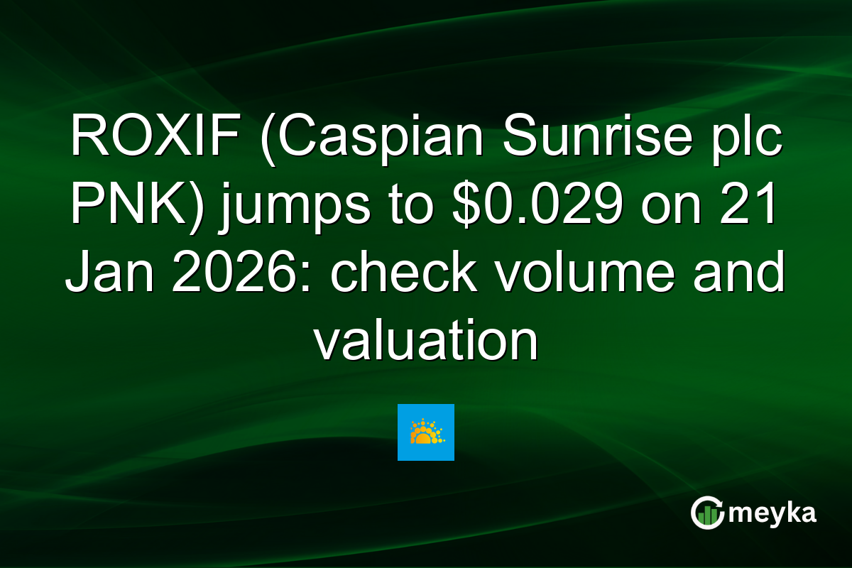 ROXIF (Caspian Sunrise plc PNK) jumps to $0.029 on 21 Jan 2026: check volume and valuation