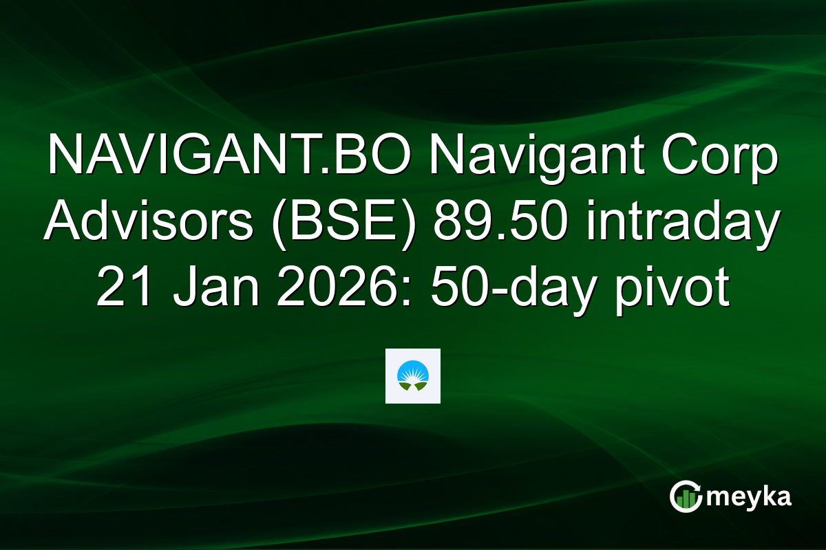 NAVIGANT.BO Navigant Corp Advisors (BSE) 89.50 intraday 21 Jan 2026: 50-day pivot